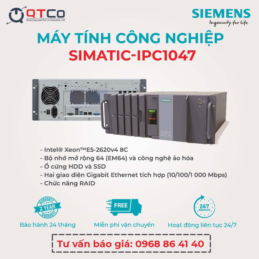 Máy tính công nghiệp Simatic IPC trong nhà máy sản xuất 